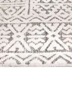 Miss Amara Tatiana Ivory And Grey Textured Tribal Rug