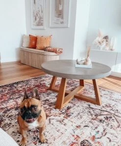 Miss Amara All Rugs Tessa Red And Blue Multicolour Transitional Medallion Rug