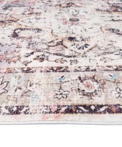 Miss Amara All Rugs Tessa Red And Blue Multicolour Transitional Medallion Rug