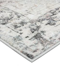 Miss Amara Thea Cream And Grey Traditional Medallion Floral Rug