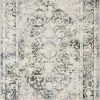 Miss Amara Thea Cream And Grey Traditional Medallion Floral Rug