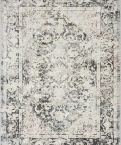 Miss Amara Thea Cream And Grey Traditional Medallion Floral Rug