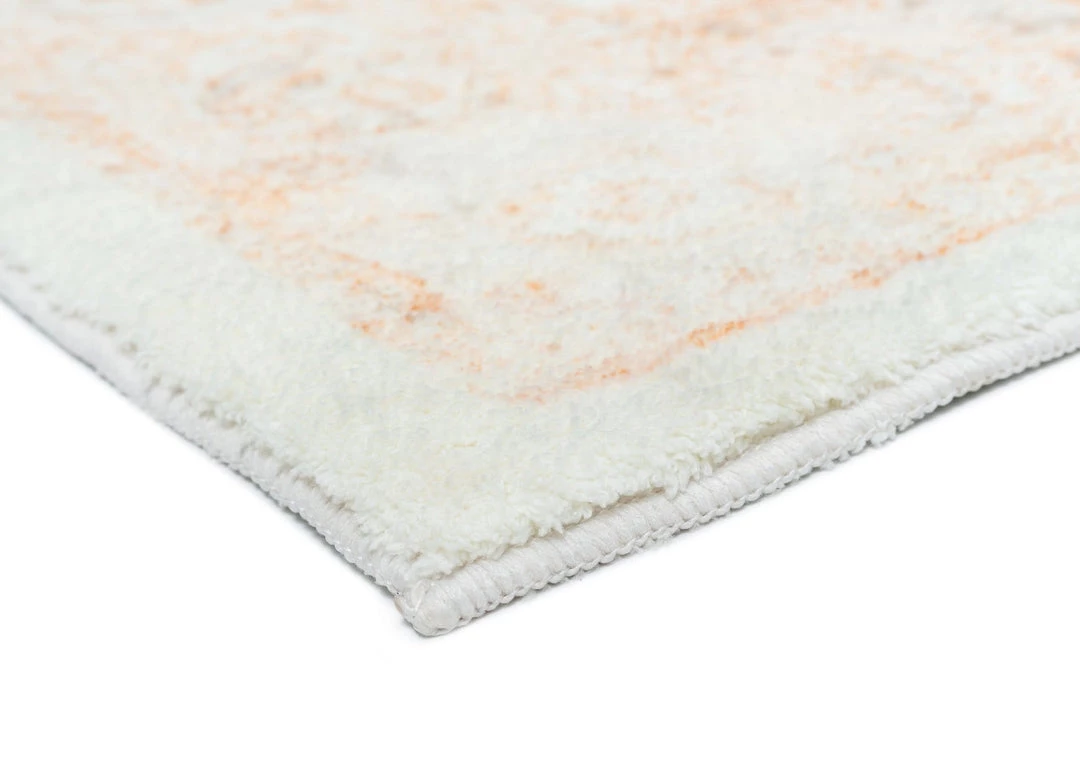 Miss Amara Theodora Orange And Beige Distressed Washable Runner Rug All Rugs