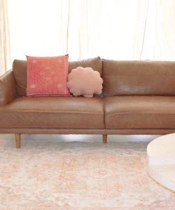 Miss Amara Theodora Orange And Beige Distressed Washable Rug All Rugs