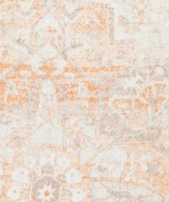Miss Amara Theodora Orange And Beige Distressed Washable Rug All Rugs