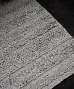 Miss Amara Tierra Stone Grey Braided Shag Flatweave Rug