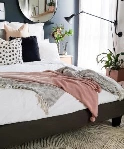 Miss Amara Tilde Charcoal And Ivory Striped Modern Wool Rug All Rugs