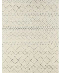 Miss Amara All Rugs Toni Ivory And Grey Tribal Diamond Rug