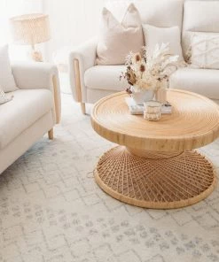 Miss Amara All Rugs Toni Ivory And Grey Tribal Diamond Rug