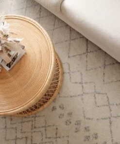 Miss Amara All Rugs Toni Ivory And Grey Tribal Diamond Rug