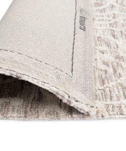 Miss Amara Tori Cream Brown And Ivory Textured Tribal Rug All Rugs