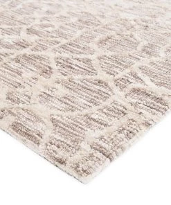 Miss Amara All Rugs Tori Cream Brown And Ivory Textured Tribal Runner Rug