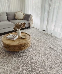 Miss Amara Tori Cream Brown And Ivory Textured Tribal Rug All Rugs