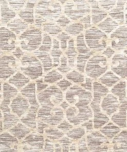 Miss Amara Tori Cream Brown And Ivory Textured Tribal Rug All Rugs
