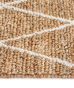 Miss Amara Tove Diamond Pattern Natural Hemp And Wool Rug All Rugs