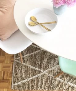 Miss Amara Tove Diamond Pattern Natural Hemp And Wool Rug All Rugs