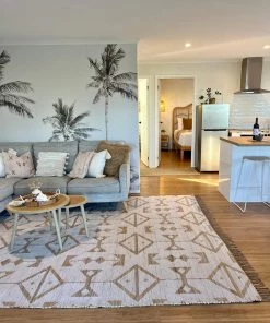 Miss Amara Tracy White And Natural Geometric Reversible Jute Rug All Rugs