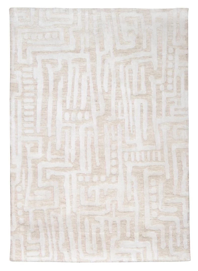 Miss Amara Trissa Beige And Ivory Abstract Tribal Rug All Rugs