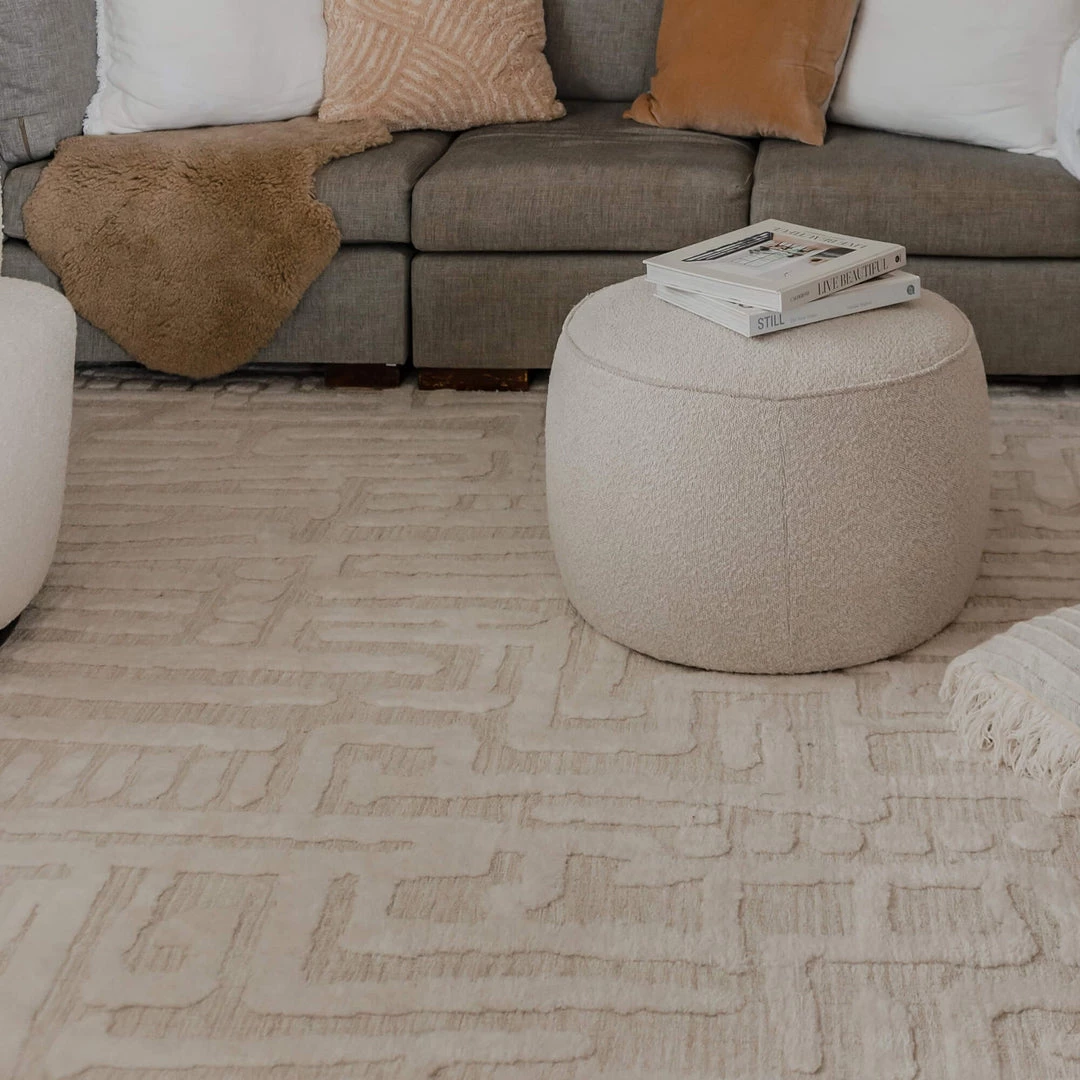 Miss Amara Trissa Beige And Ivory Abstract Tribal Rug All Rugs