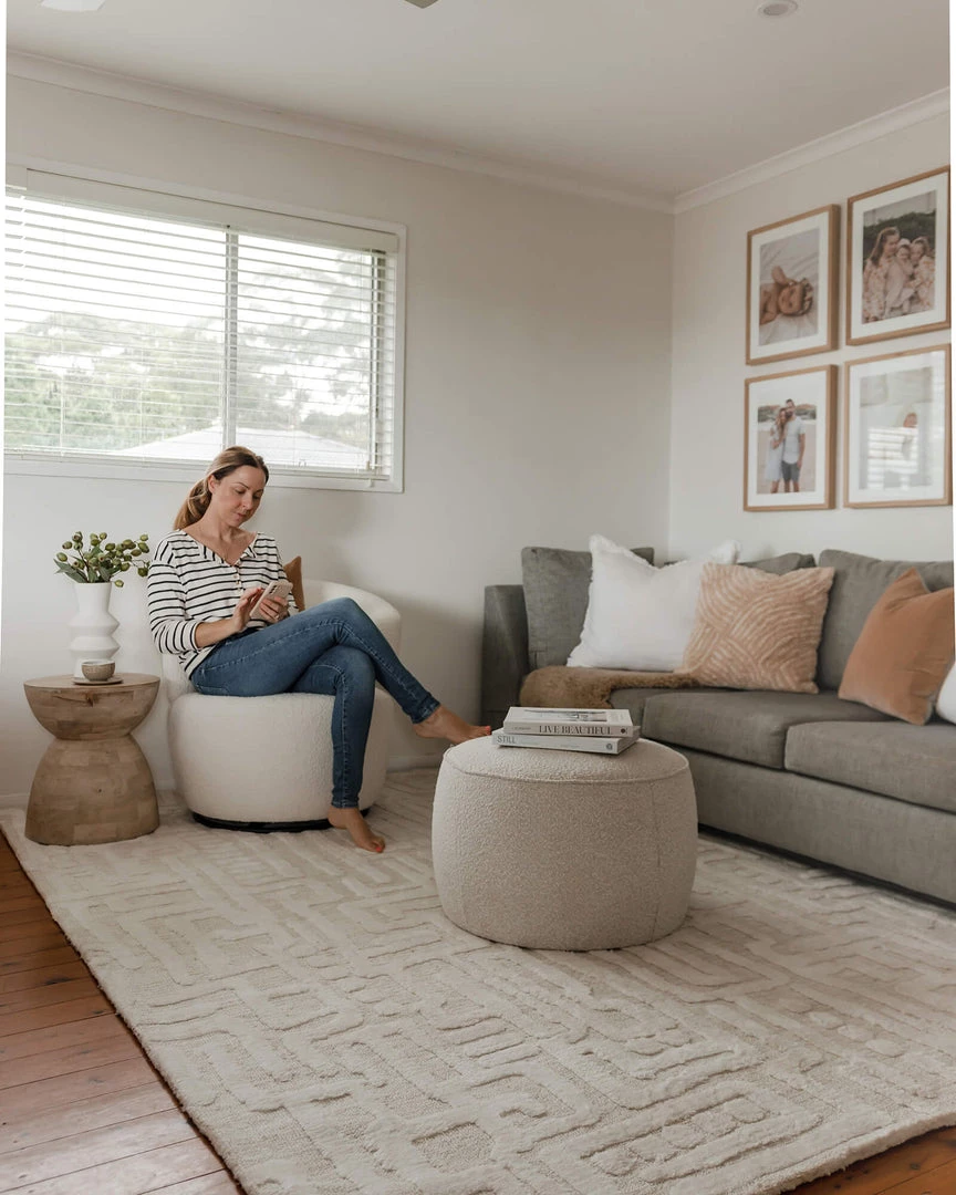 Miss Amara Trissa Beige And Ivory Abstract Tribal Rug All Rugs