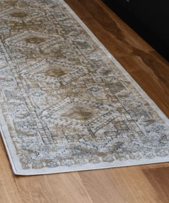 Miss Amara Tupelo Beige And Grey Tribal Medallion Runner Rug All Rugs