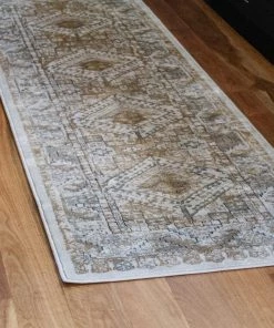 Miss Amara Tupelo Beige And Grey Tribal Medallion Runner Rug All Rugs