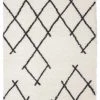 Miss Amara Tuva Ivory And Charcoal Grey Tribal Shag Rug All Rugs