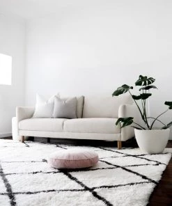 Miss Amara Tuva Ivory And Charcoal Grey Tribal Shag Rug All Rugs