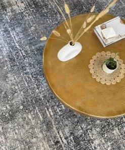 Miss Amara All Rugs Ulyana Blue And Beige Faded Transitional Rug