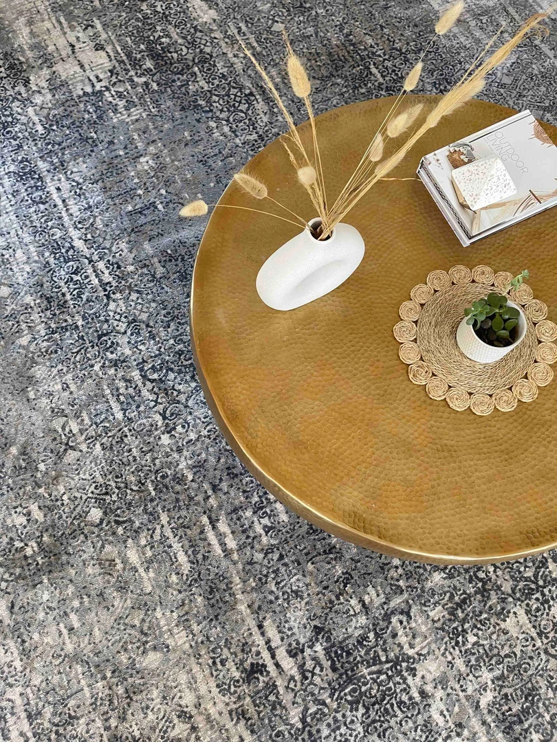 Miss Amara All Rugs Ulyana Blue And Beige Faded Transitional Rug