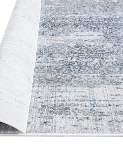 Miss Amara All Rugs Ulyana Blue And Beige Faded Transitional Runner Rug