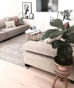 Miss Amara All Rugs Vaasa Grey Felted Wool Hand-Knotted Rug