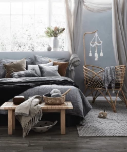 Miss Amara All Rugs Vaasa Grey Felted Wool Hand-Knotted Rug