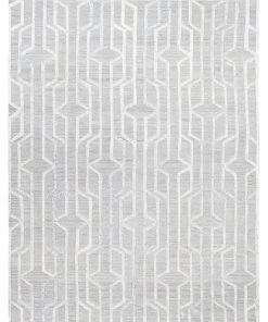 Miss Amara Verna Grey Ivory Geometric Textured Rug All Rugs