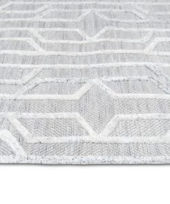 Miss Amara Verna Grey Ivory Geometric Textured Rug All Rugs