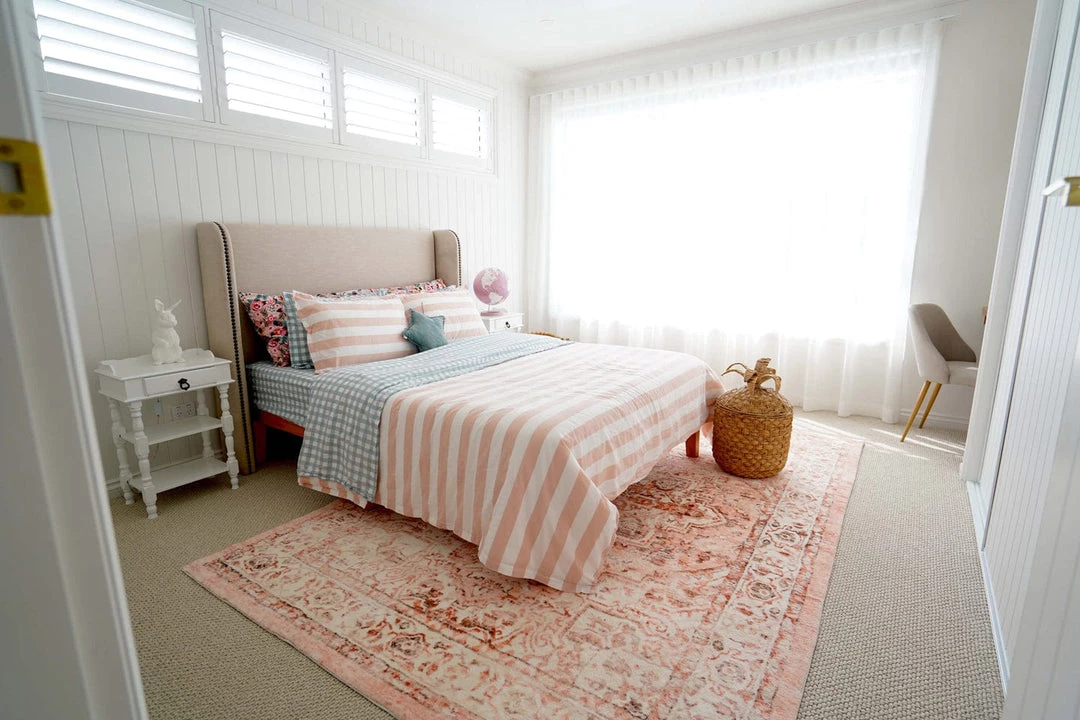 Miss Amara Veronique Peach And Brown Distressed Washable Rug All Rugs