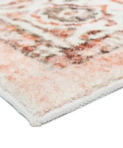 Miss Amara Veronique Peach And Brown Distressed Washable Runner Rug All Rugs