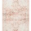Miss Amara Veronique Peach And Brown Distressed Washable Runner Rug All Rugs