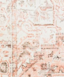 Miss Amara Veronique Peach And Brown Distressed Washable Runner Rug All Rugs