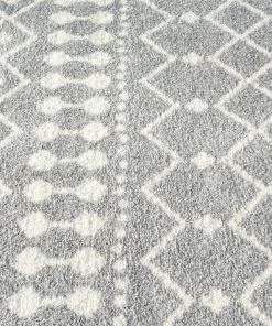 Miss Amara All Rugs Vida Dark Grey And Ivory Tribal Diamond Rug