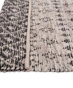 Miss Amara Viola Grey Cream And Black Tribal Rug