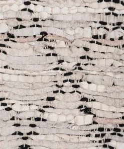 Miss Amara Viola Grey Cream And Black Tribal Rug