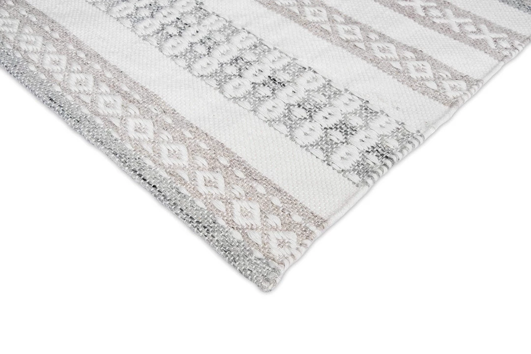 Miss Amara All Rugs Violetta Beige & Grey Tribal Indoor Outdoor PET Rug