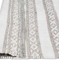 Miss Amara All Rugs Violetta Beige & Grey Tribal Indoor Outdoor PET Runner Rug