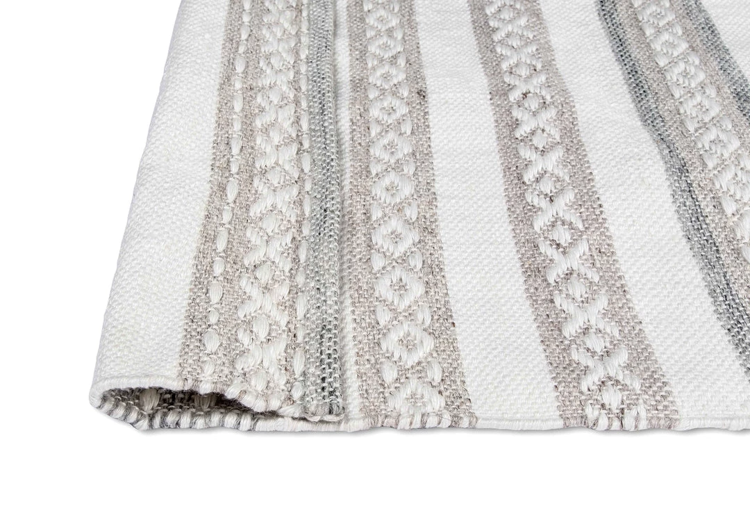 Miss Amara All Rugs Violetta Beige & Grey Tribal Indoor Outdoor PET Runner Rug