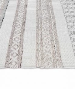 Miss Amara All Rugs Violetta Beige & Grey Tribal Indoor Outdoor PET Runner Rug