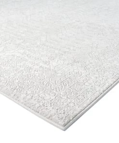 Miss Amara Wilamina Grey And Ivory Distressed Floral Rug