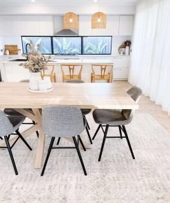 Miss Amara Wilamina Grey And Ivory Distressed Floral Rug