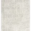 Miss Amara Wilamina Grey And Ivory Distressed Floral Rug