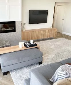 Miss Amara Wilamina Grey And Ivory Distressed Floral Rug